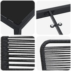 Conjunto de Comedor de Jardín 3 pcs Negro