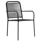 Conjunto de Comedor de Jardín 3 pcs Negro