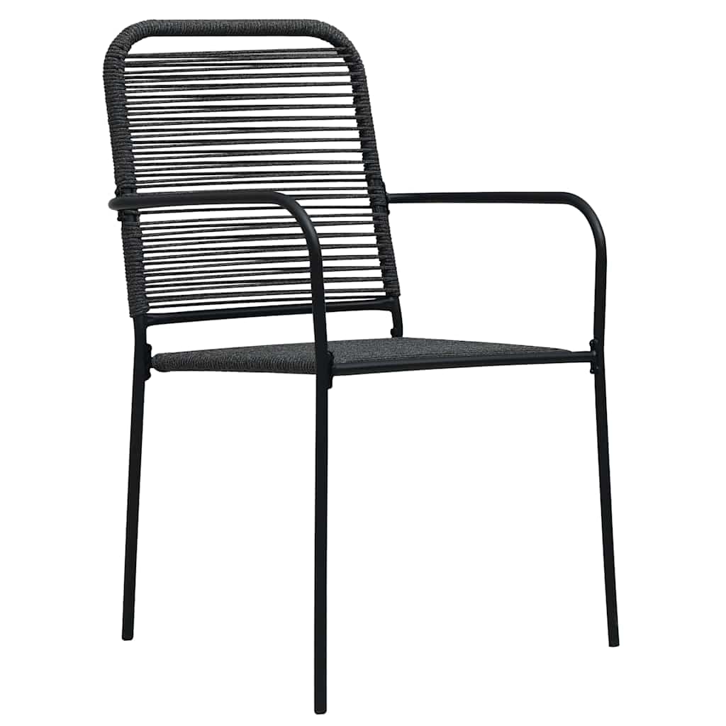 Conjunto de Comedor de Jardín 3 pcs Negro