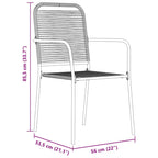 Conjunto de Comedor de Jardín 3 pcs Negro