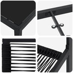 Conjunto de Comedor de Jardín 3 pcs Negro