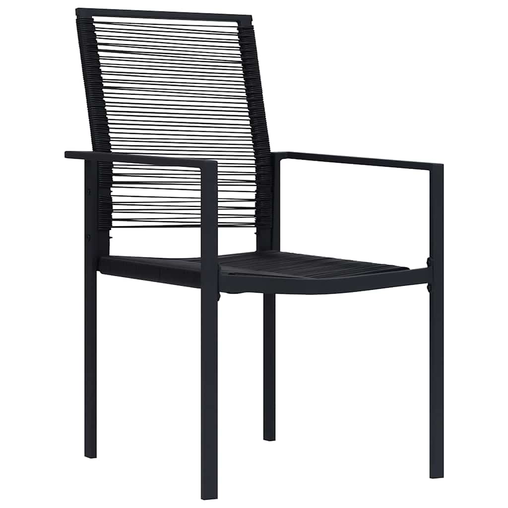 Conjunto de Comedor de Jardín 3 pcs Negro