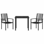 Conjunto de Comedor de Jardín 3 pcs Negro