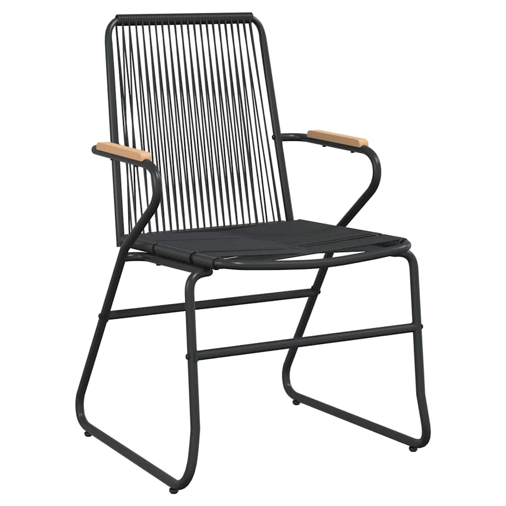 Conjunto de Comedor de Jardín 3 pcs Negro