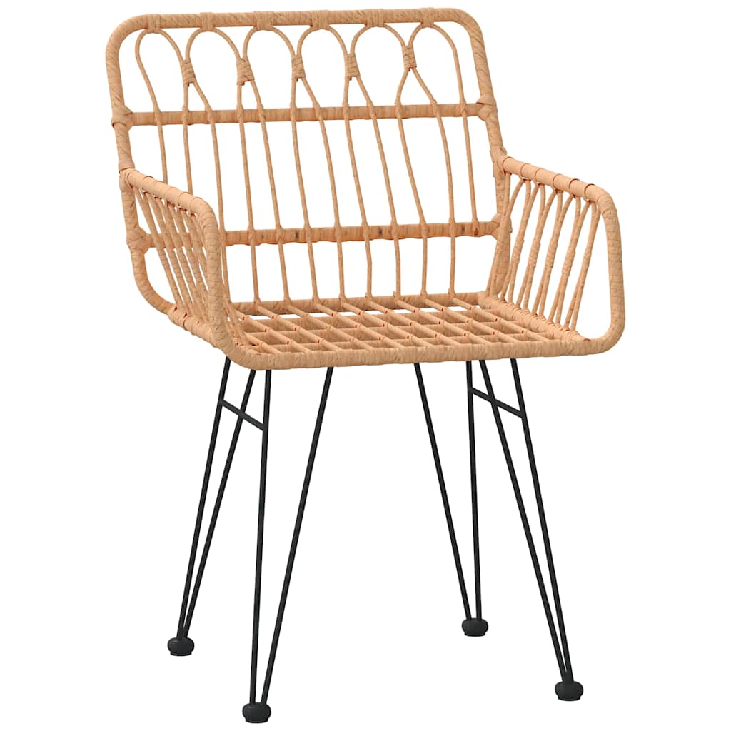 Conjunto de Comedor de Jardín 3 pcs Marrón