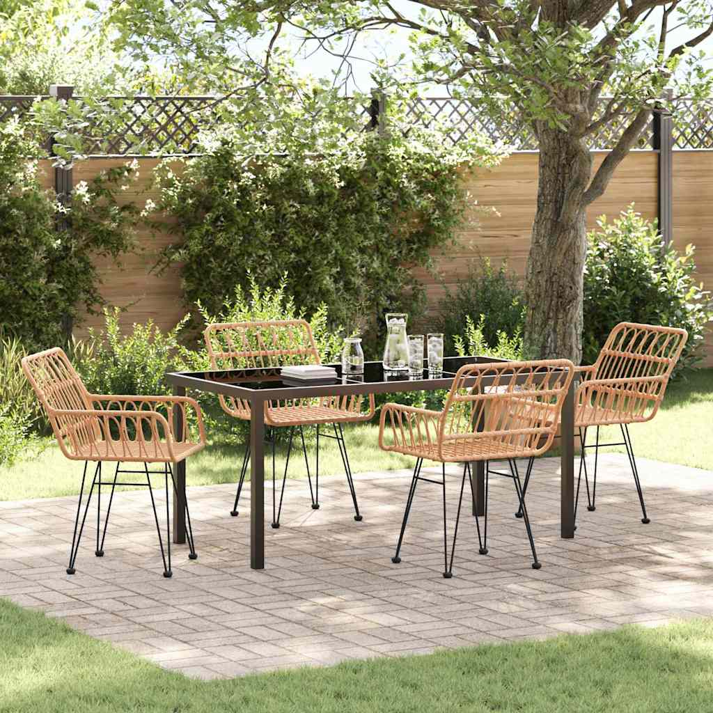 Conjunto de Jardim de Refeição 3 Peças Marrom