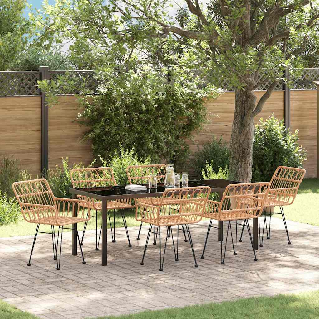 Conjunto de Jardim de Refeição 3 Peças Marrom