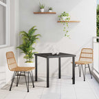 Conjunto de Comedor de Jardín 3 pcs Marrón