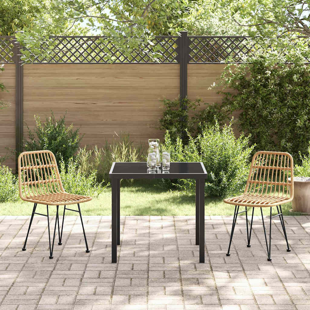 Conjunto de Comedor de Jardín 3 pcs Marrón