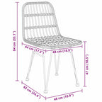 Conjunto de Comedor de Jardín 3 pcs Marrón