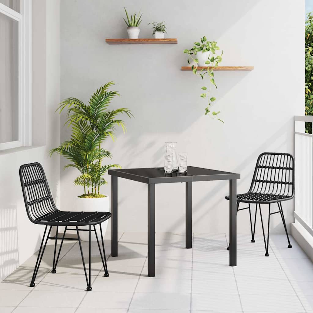 Conjunto de Comedor de Jardín 3 pcs Marrón
