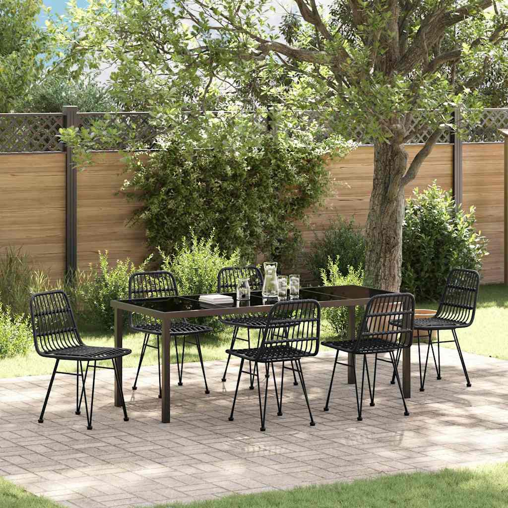 Conjunto de Comedor de Jardín 3 pcs Marrón