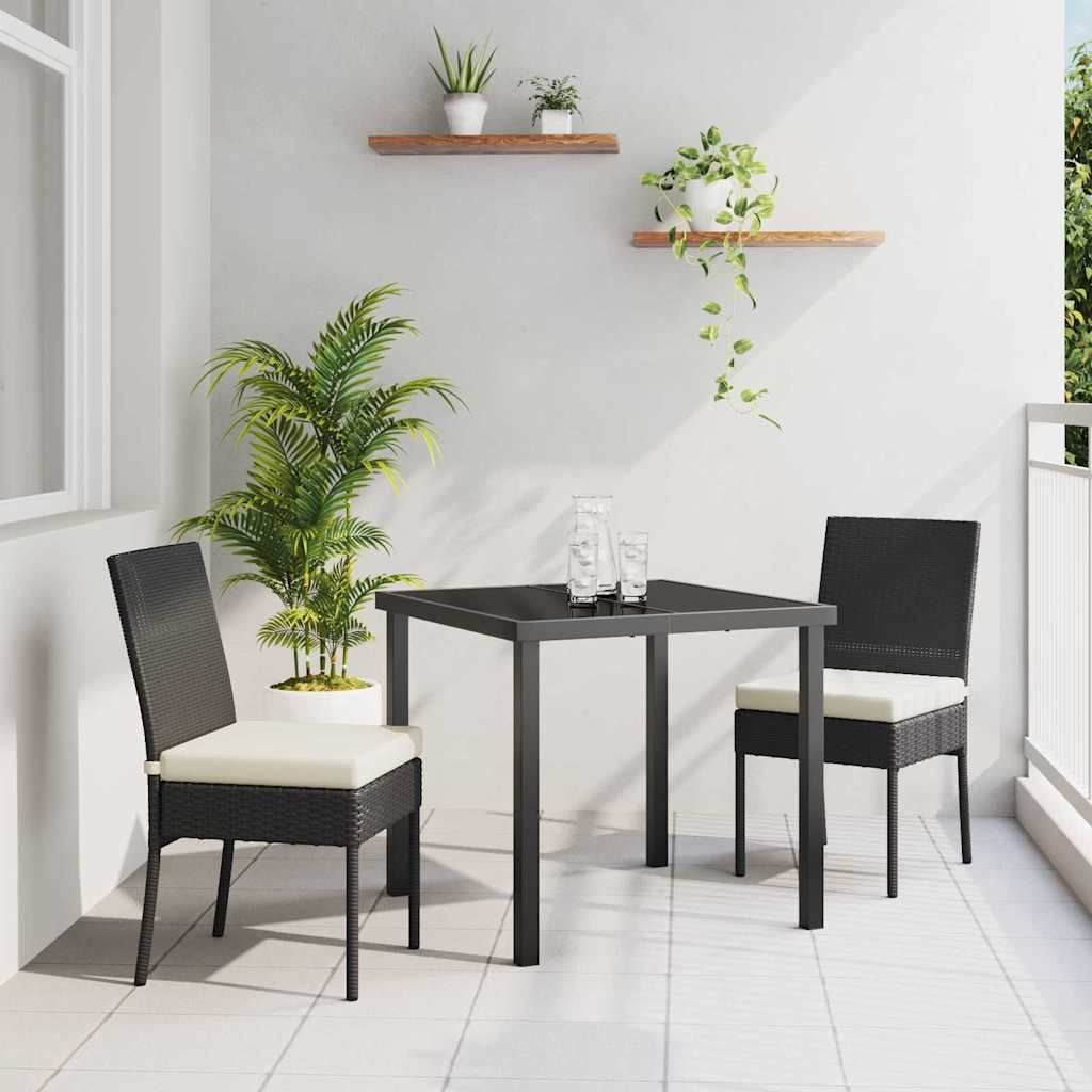 Conjunto de Comedor de Jardín 2 pcs Natural ratán sintético