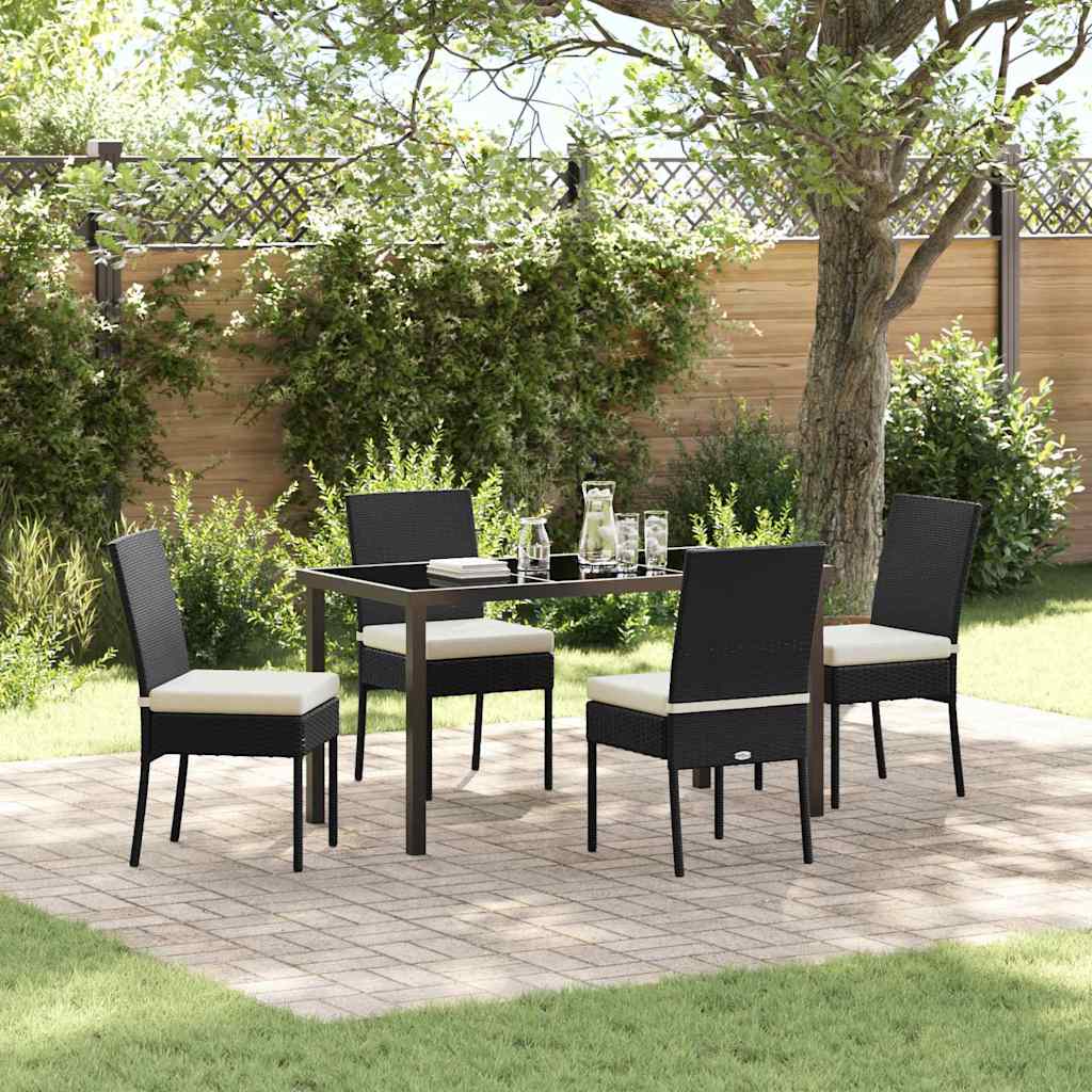Conjunto de Comedor de Jardín 2 pcs Natural ratán sintético