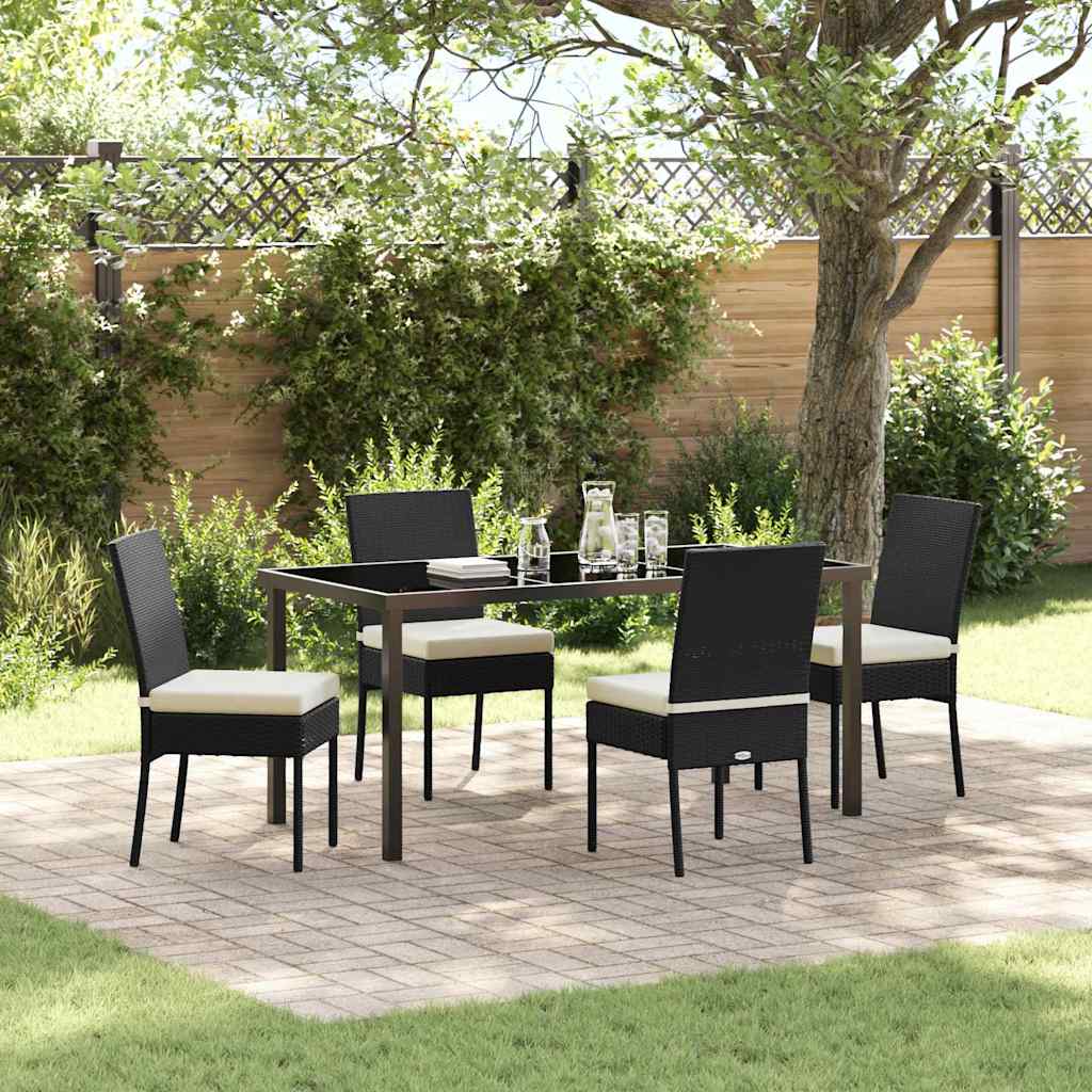 Conjunto de Comedor de Jardín 2 pcs Natural ratán sintético