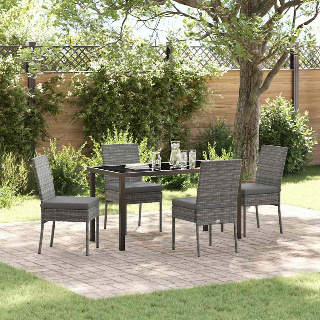 Conjunto de Comedor de Jardín 2 pcs Natural ratán sintético