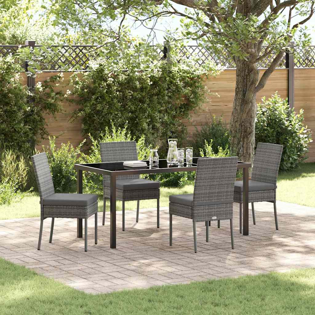 Conjunto de Comedor de Jardín 2 pcs Natural ratán sintético