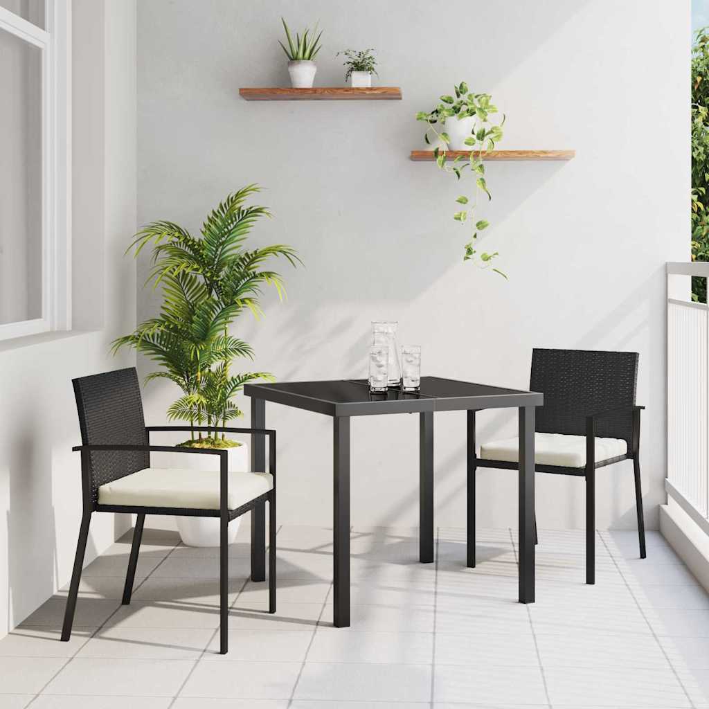 Conjunto de Comedor de Jardín 3 pcs Marrón