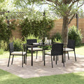 Conjunto de Comedor de Jardín 5 pcs Marrón ratán sintético