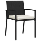 Conjunto de Comedor de Jardín 7 pcs Negro