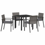 Conjunto de Comedor de Jardín 5 pcs Gris