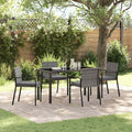 Conjunto de Comedor de Jardín 5 pcs Gris