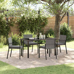 Conjunto de Comedor de Jardín 5 pcs Gris