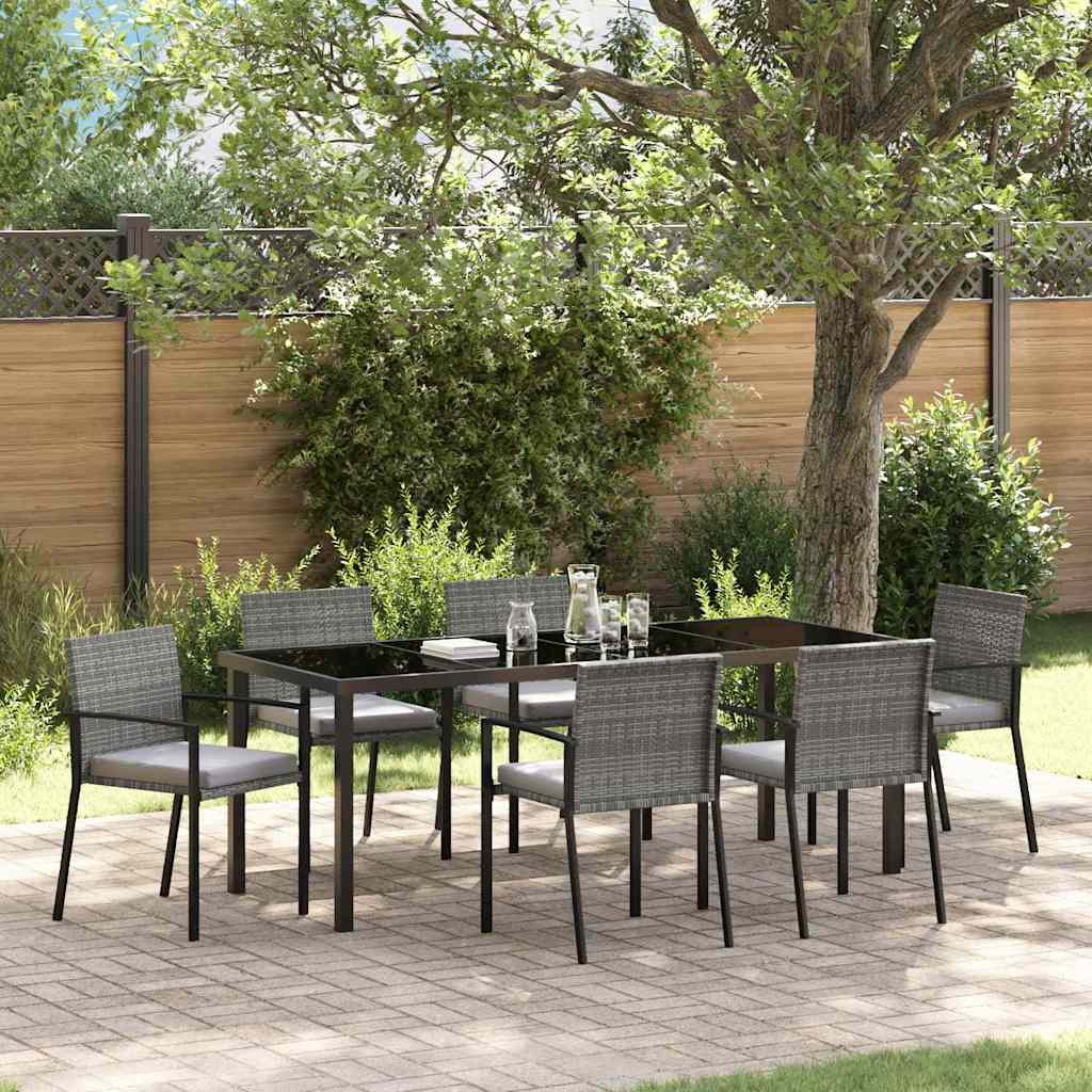 Conjunto de Comedor de Jardín 6 pcs Gris