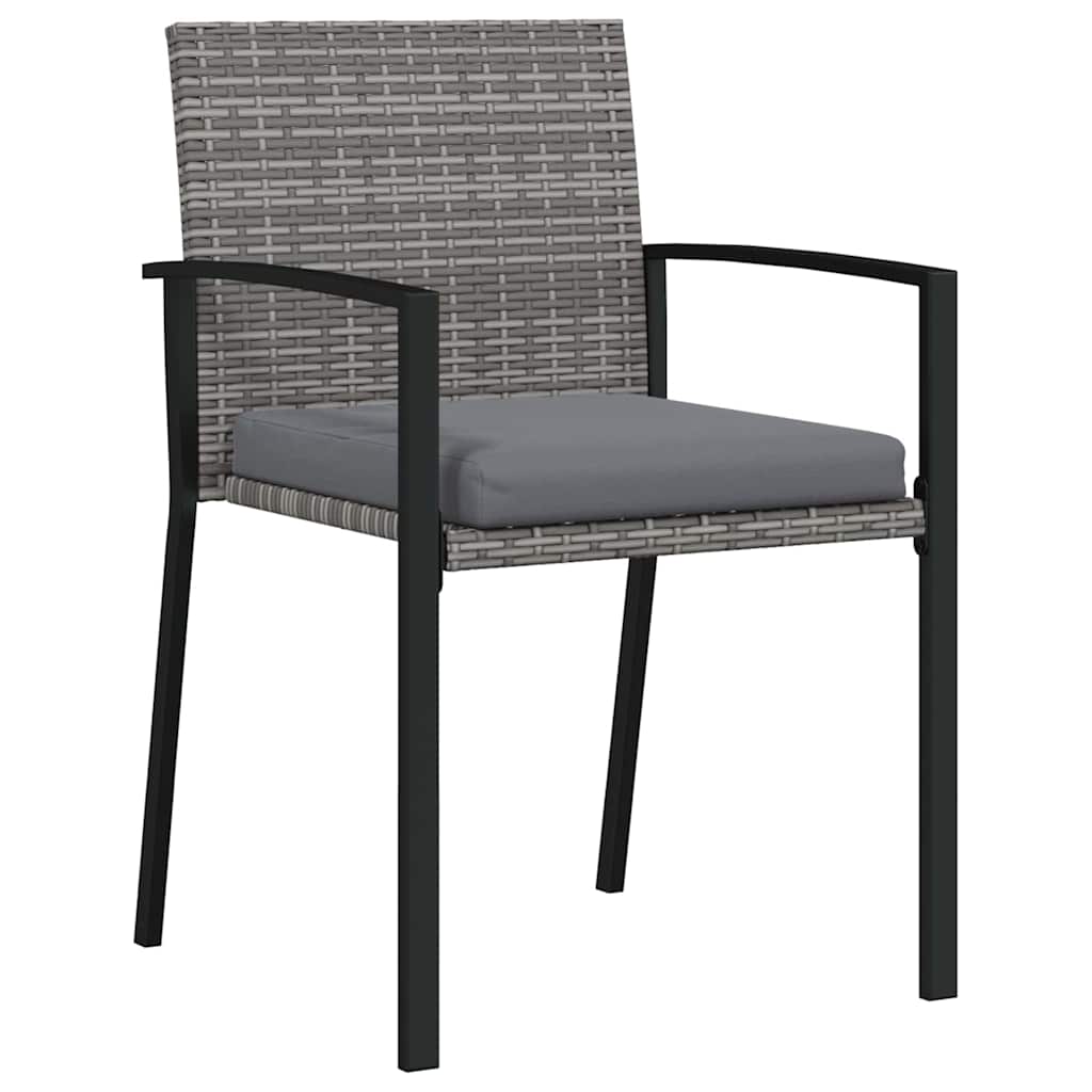 Conjunto de Comedor de Jardín 6 pcs Gris