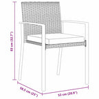 Conjunto de Comedor de Jardín 6 pcs Gris