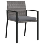 Conjunto de Comedor de Jardín 9 pcs Gris