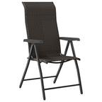 Conjunto de Comedor de Jardín 7 pcs Negro Café