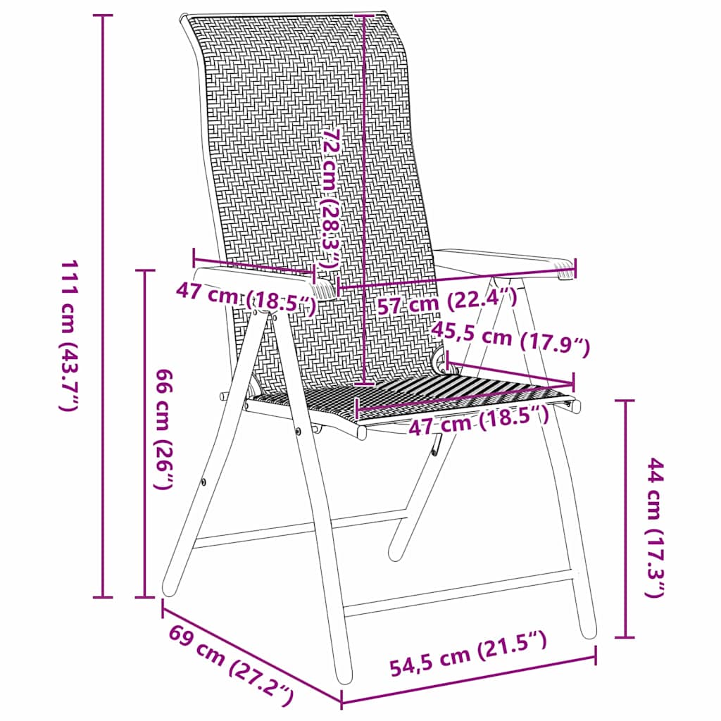 Conjunto de Comedor de Jardín 7 pcs Negro Café
