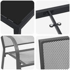 Conjunto de Comedor de Jardín 3 pcs Antracita