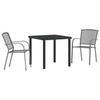Conjunto de Comedor de Jardín 3 pcs Antracita