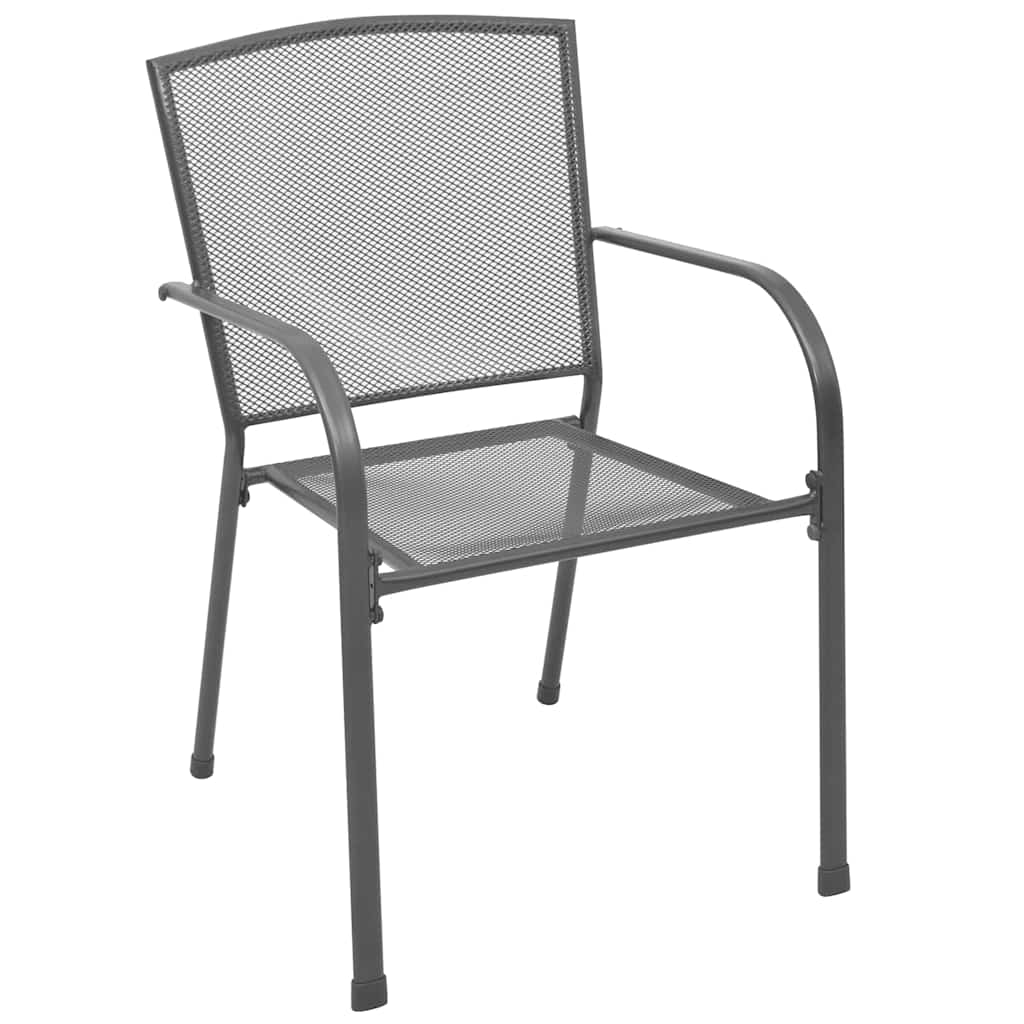 Conjunto de Comedor de Jardín 3 pcs Antracita