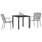 Conjunto de Comedor de Jardín 3 pcs Antracita