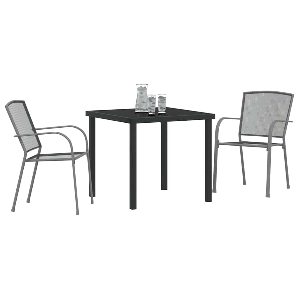 Conjunto de Comedor de Jardín 3 pcs Antracita