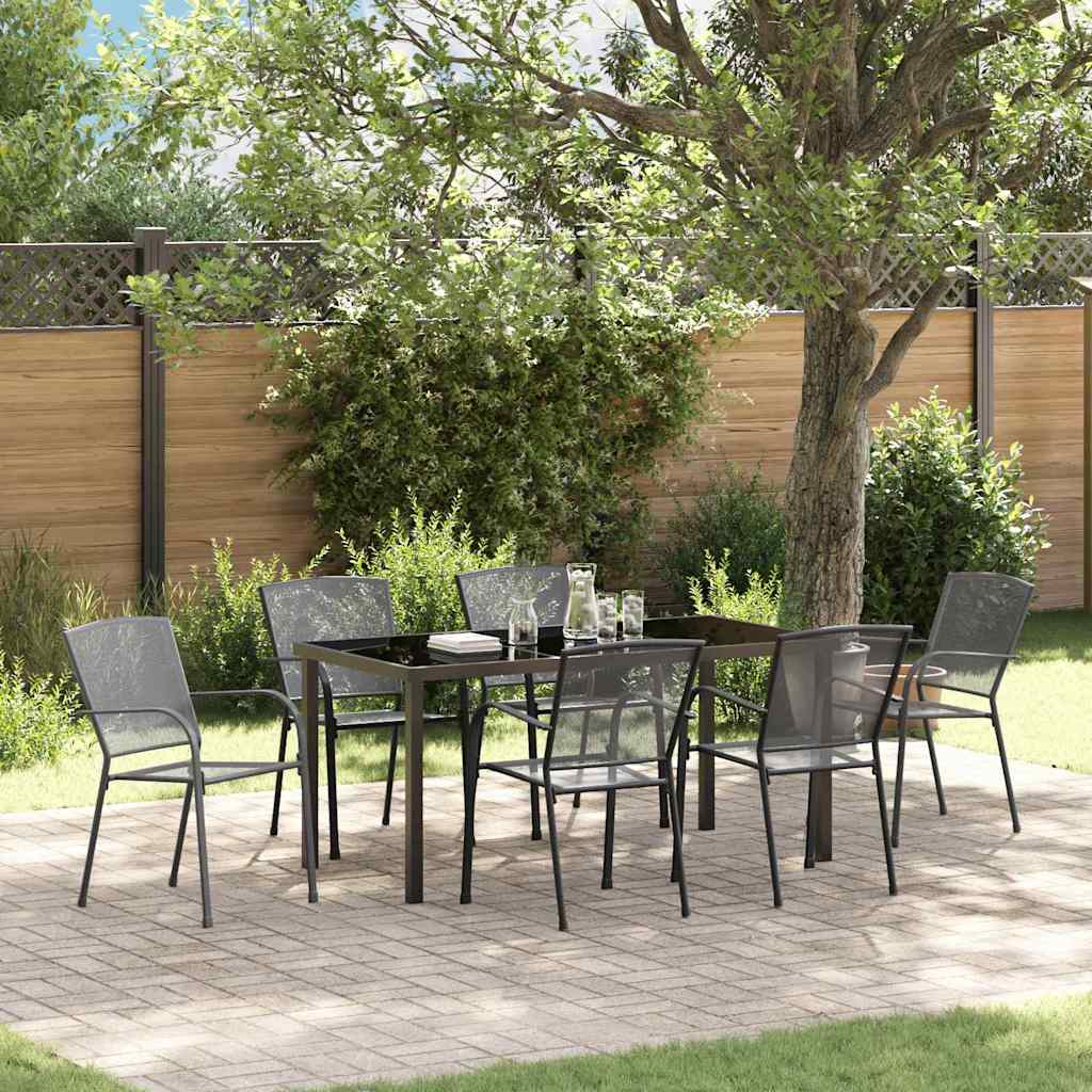 Conjunto de Comedor de Jardín 7 pcs Antracita