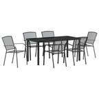 Conjunto de Comedor de Jardín 7 pcs Antracita