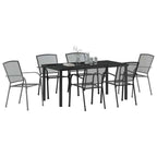 Conjunto de Comedor de Jardín 7 pcs Antracita