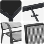 Conjunto de Comedor de Jardín 9 pcs Antracita
