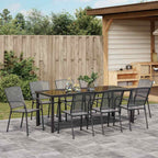 Conjunto de Comedor de Jardín 9 pcs Antracita