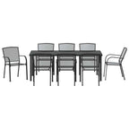 Conjunto de Comedor de Jardín 9 pcs Antracita