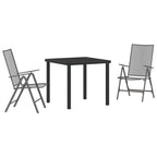Conjunto de Comedor de Jardín 3 pcs Antracita