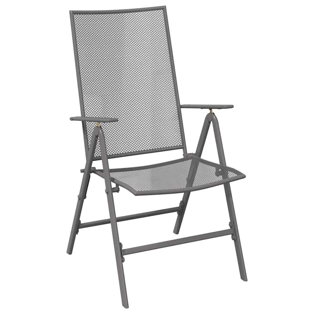 Conjunto de Comedor de Jardín 3 pcs Antracita