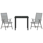 Conjunto de Comedor de Jardín 3 pcs Antracita