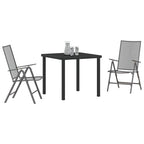 Conjunto de Comedor de Jardín 3 pcs Antracita
