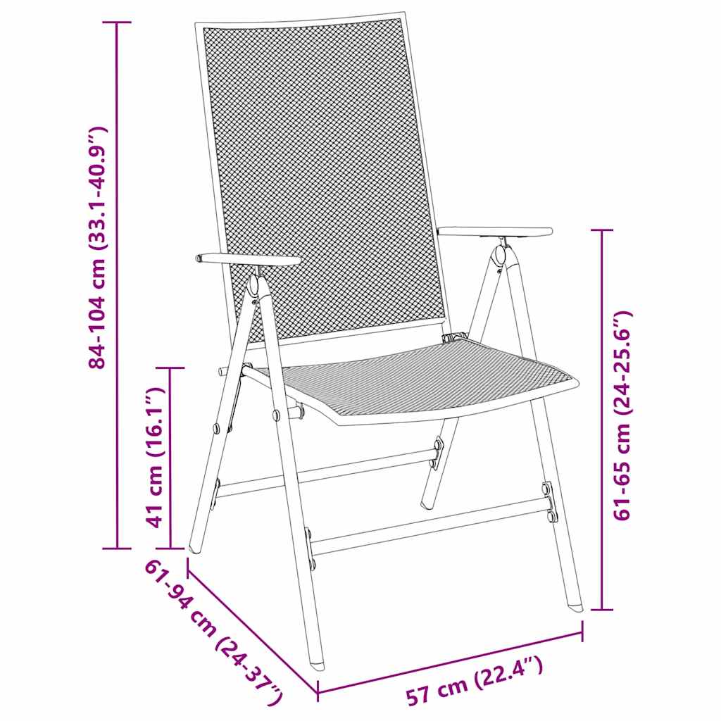 Conjunto de Comedor de Jardín 3 pcs Antracita