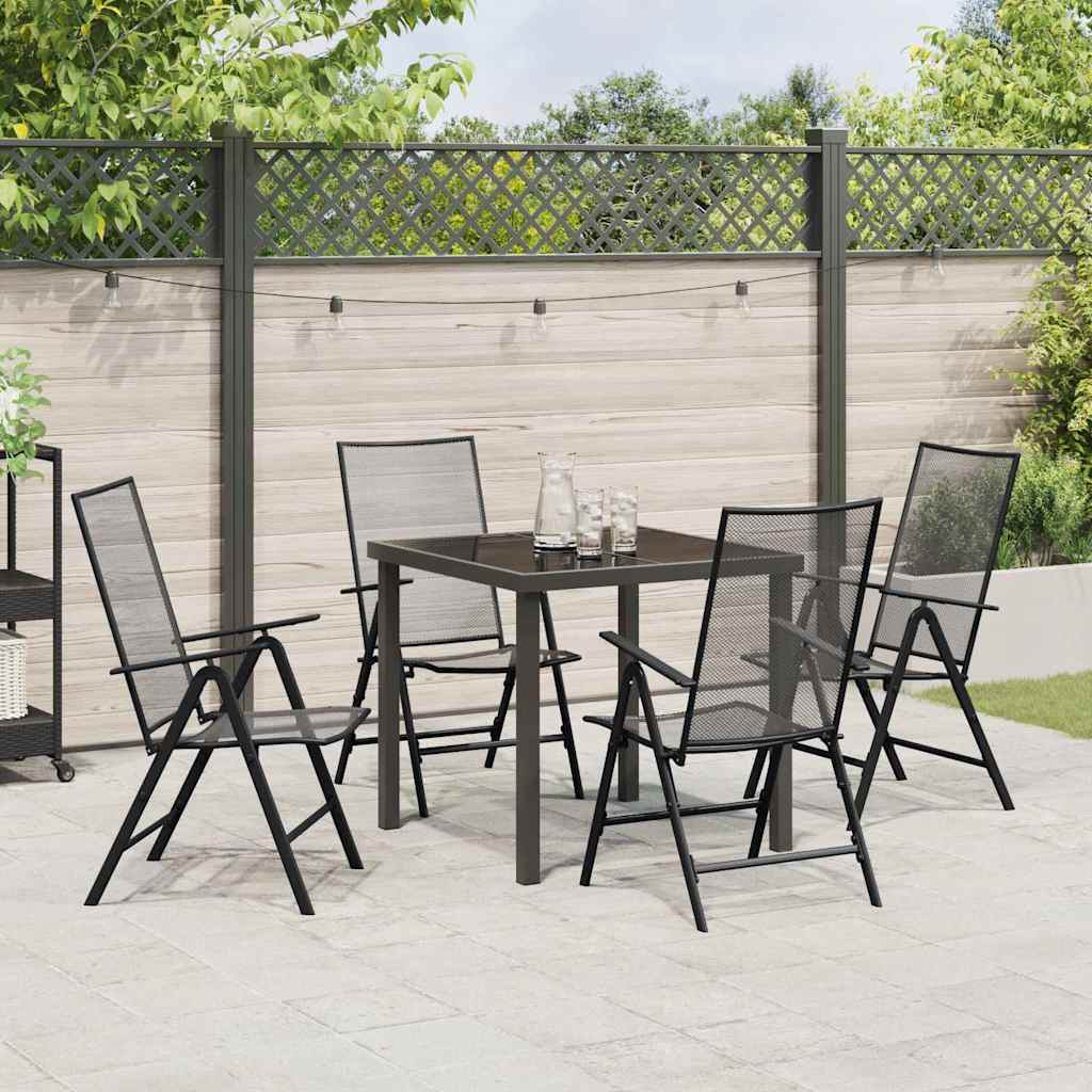Conjunto de Comedor de Jardín 5 pcs Antracita
